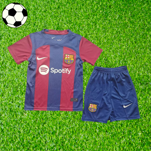 Kids Barcelona 2023/24 Home Jersey & Shorts