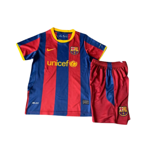 Retro Kids Barcelona 10/11 Jersey With Shorts