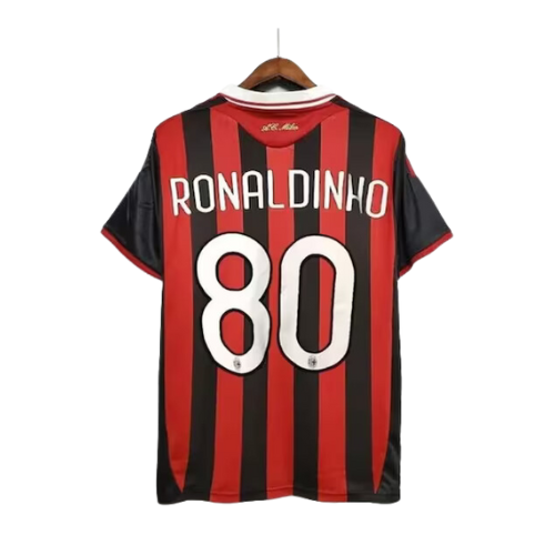 Retro AC Milan 09-10 Home Jersey RONALDINHO 80