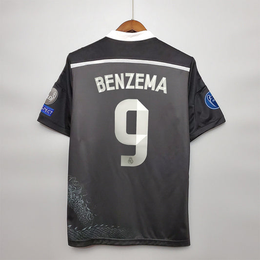 Retro Real Madrid 2014/15 Black Third Kit Benzema 9