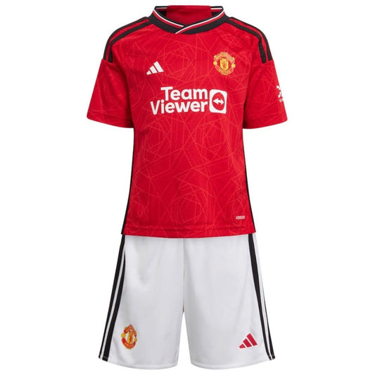 Kids Manchester United 2023/24 Home Jersey & Shorts